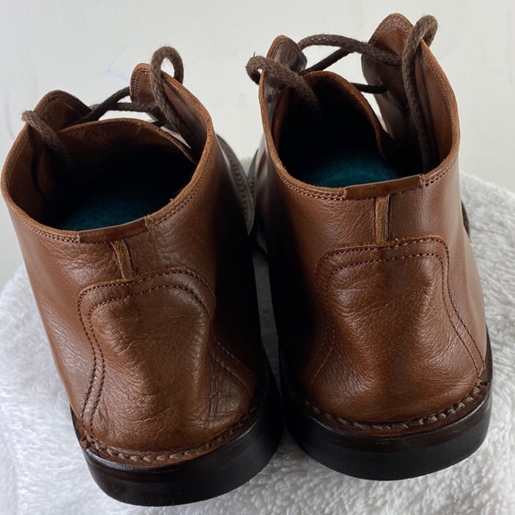 J. Crew Italy Mens Sz 12 Chukka Ankle Boots Leather Brown Lace Up - Picture 5 of 9